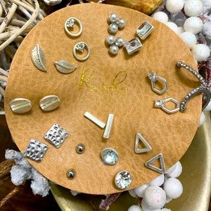 Silver Stud Earring Set